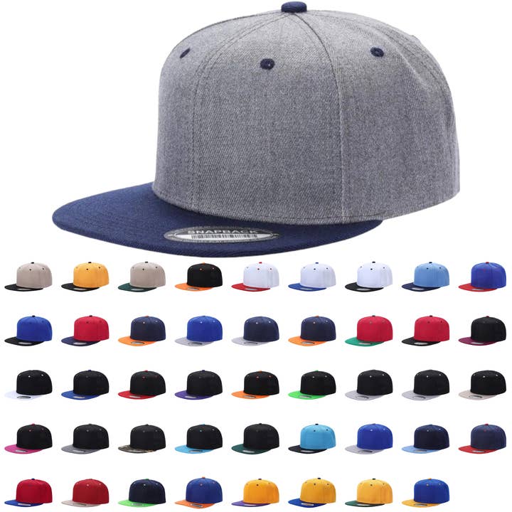 Casquette snapback en polyester sans marque, casquette snapback vierge pour la vente par The Park Wholesale