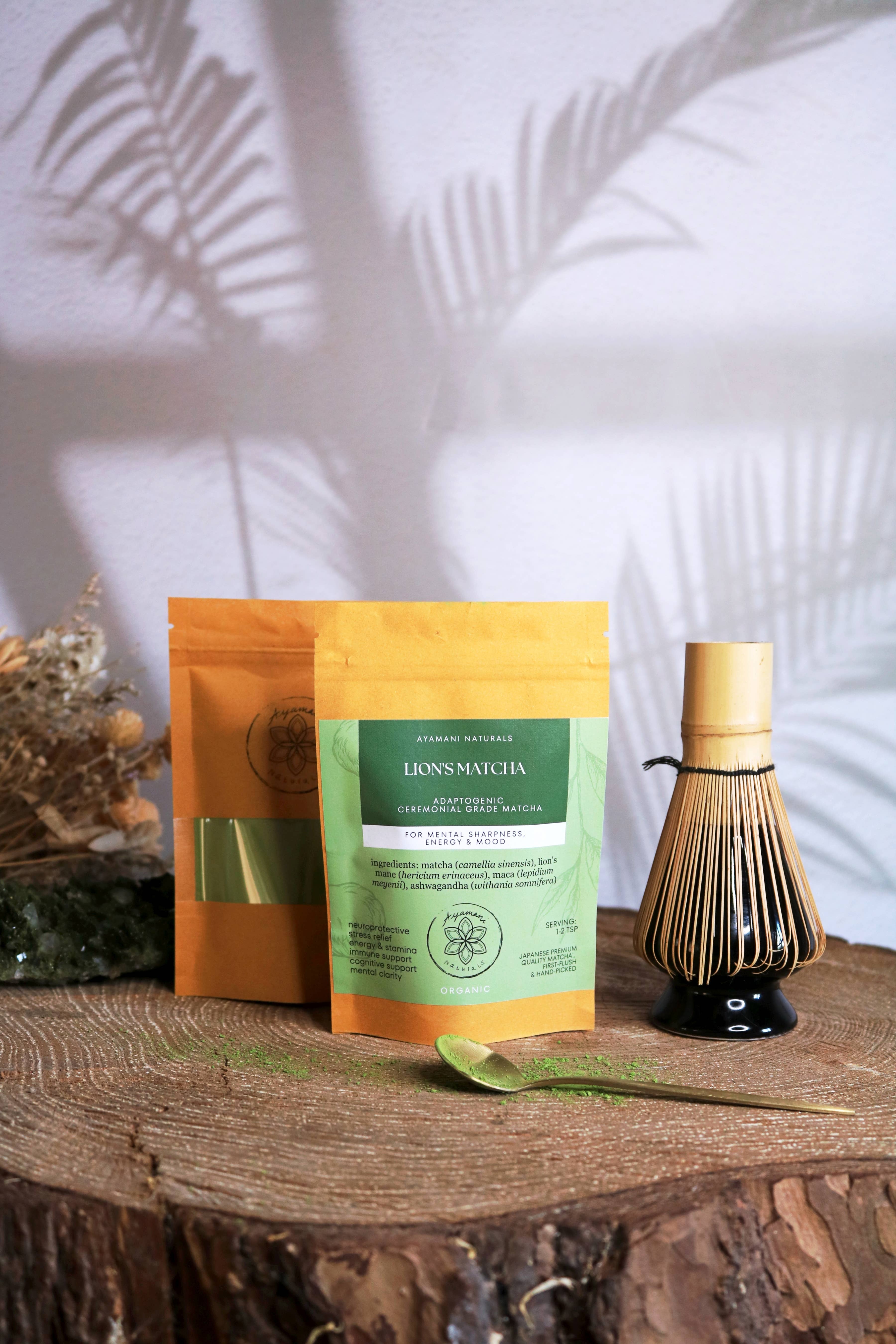 Ayamani Naturals - Wholesale Health/Detox Tea - LION'S MATCHA | Ceremonial Japanese Matcha with Lion's Mane1