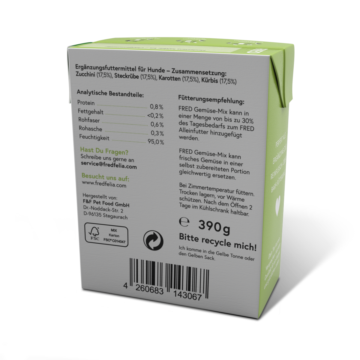 FRED & FELIA - Wholesale Pet Food - Dog - FRED Vegetable Mix4