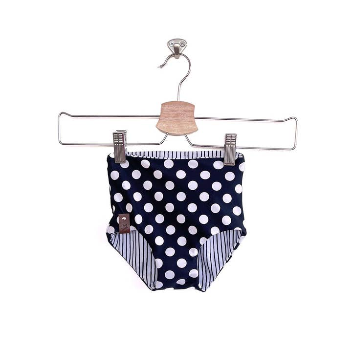 Pantaloni da bagno a vita alta Kylie - Monocromatici a pois per la vendita all'ingrosso da parte di MINI Street