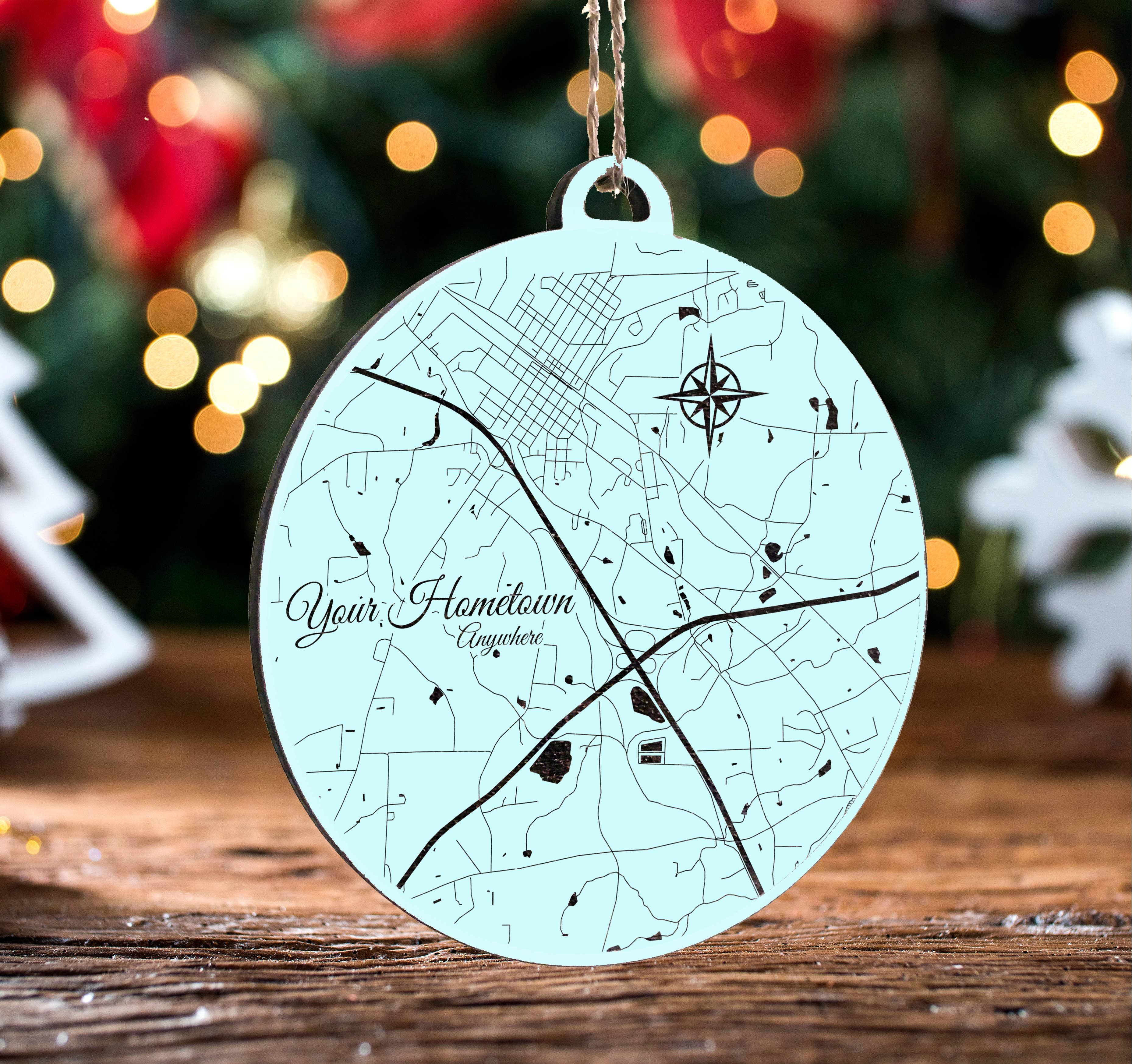 Fire & Pine – wholesale Ornament – Custom: Engraved Wood Ornaments1