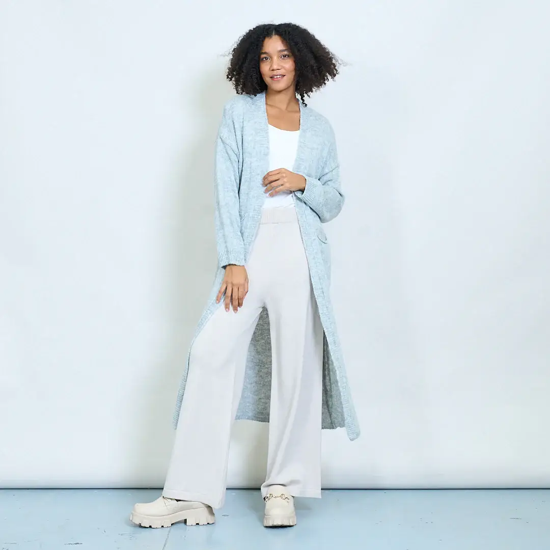 AMELÉ - Vente Cardigan – femme - Cardigan long en maille7