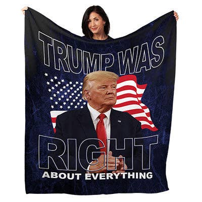 Plüschdecke „Trump Was Right“, 50 x 60 Zoll, Minky für den Großhandel von Artopia