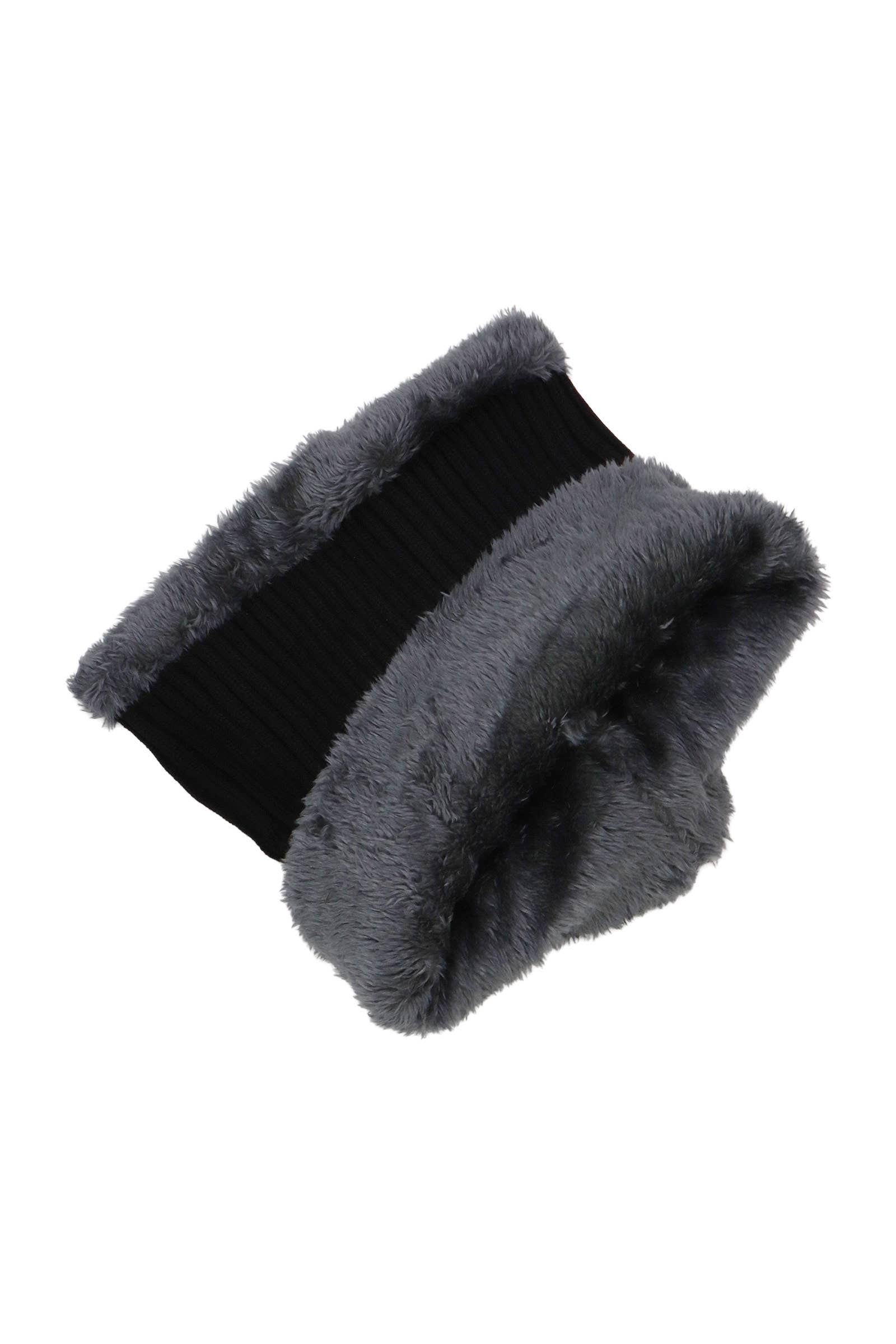 ASSORTED 2-piece Sports Ribbed Knitted Fur Beanie Scarf for wholesale on Faire4