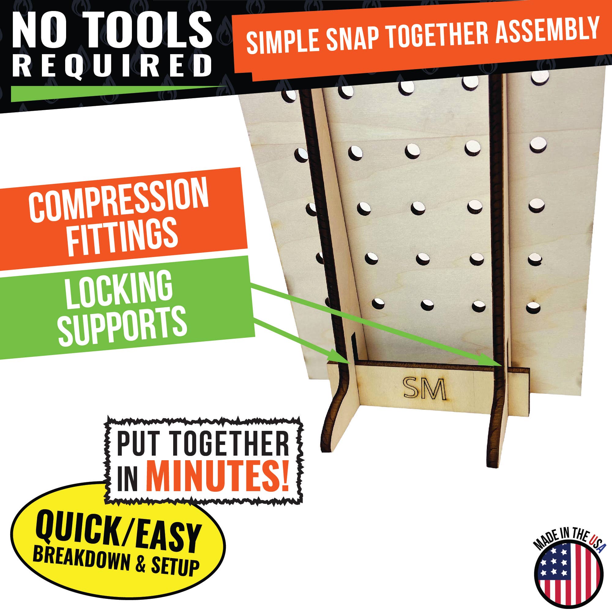 Torched Displays – wholesale Retailer display stand/case – Pegboard Display - Various Sizes and Colors13