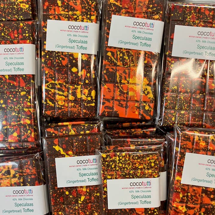 Tablet - Dark - Speckulaas (Gingerbread) for wholesale by CocoTutti Chocolates