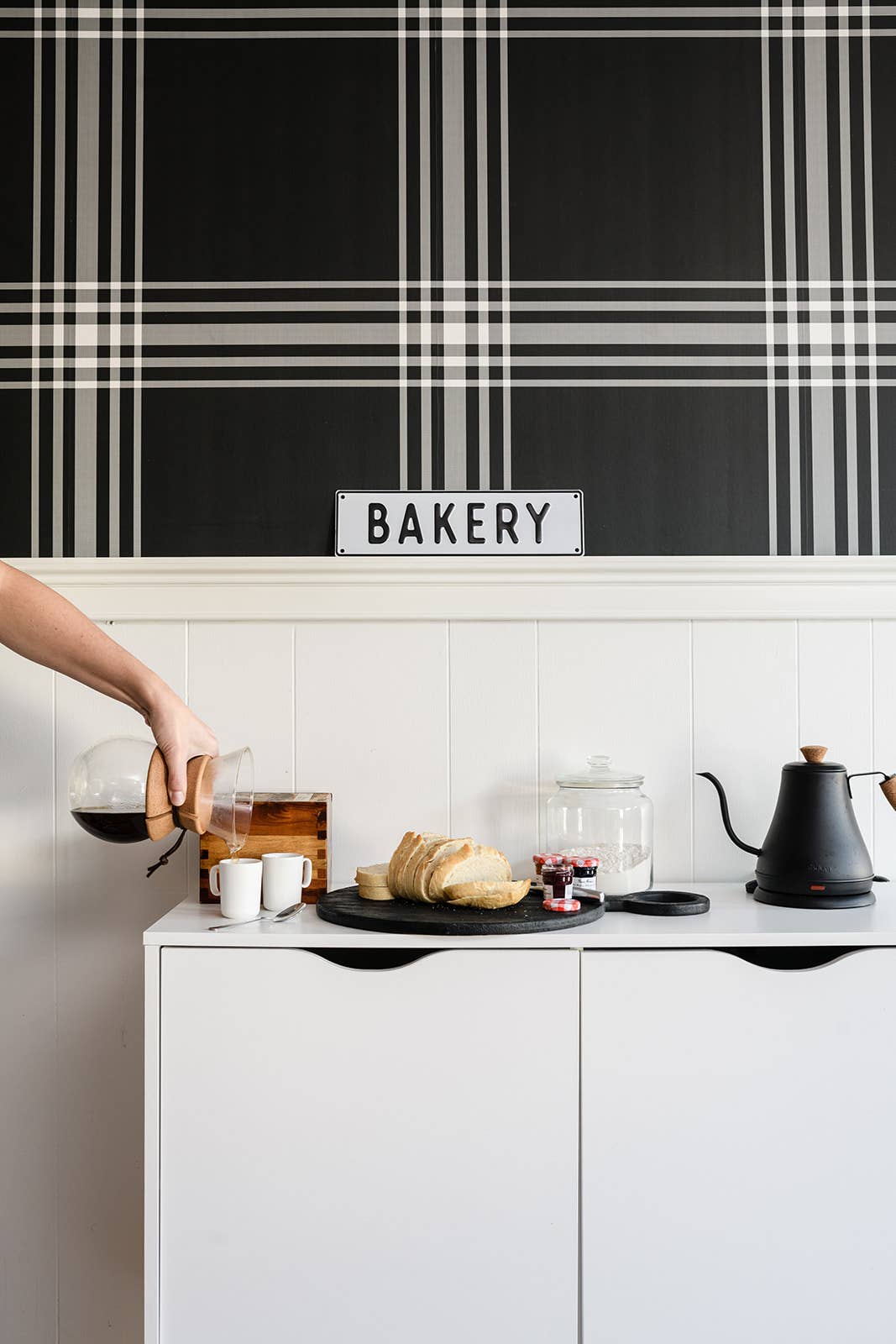 Black White Bakery Aluminum Sign for wholesale on Faire1