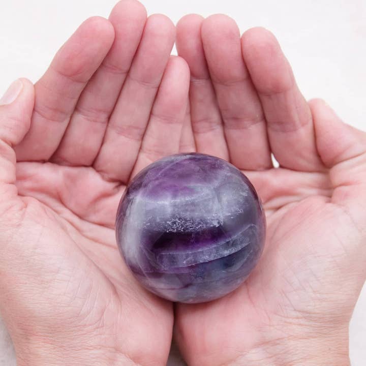 Tiny Rituals - Wholesale Spiritual Stone/Crystal - Rare Rainbow Fluorite Spheres - AAA Premium Quality50