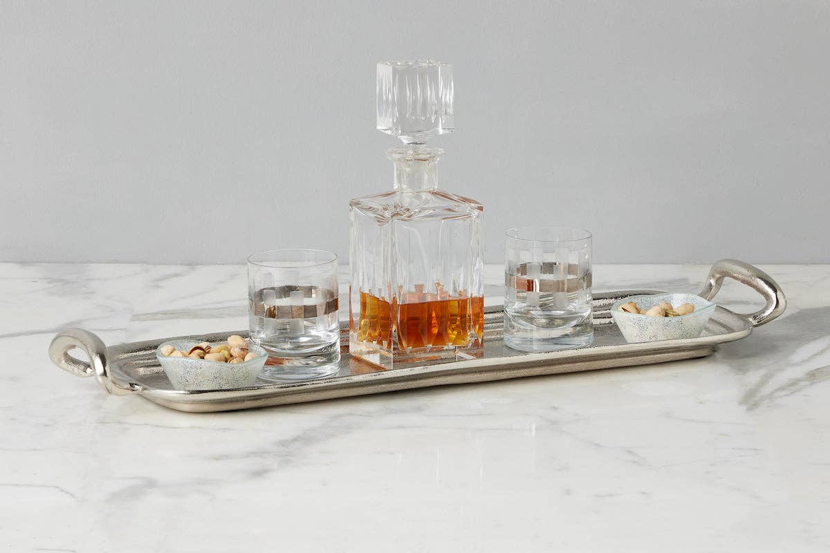 etúHOME - Vendita all'ingrosso Vassoi decorativi - Vassoio da Hotel in Metallo Vintage, Rettangolare1