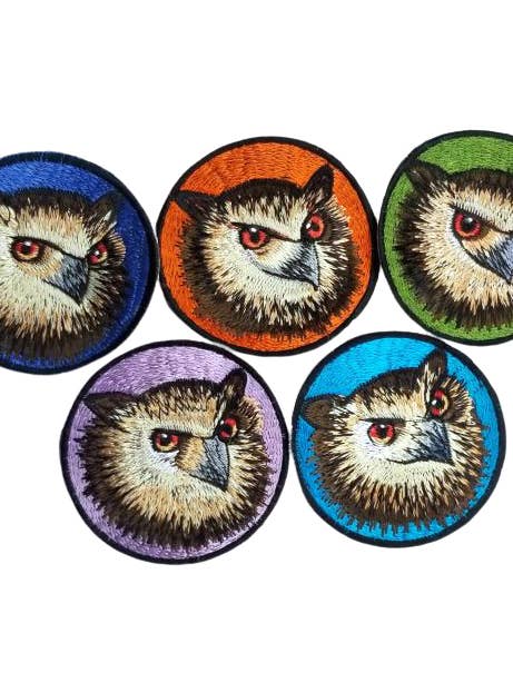 Embriodery Patches (Pack Of Five)- Owl for wholesale by Yak & Yeti