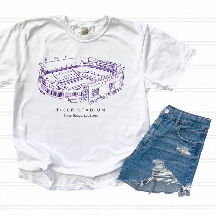 Louisiana Stadium Comfort Colors adult and kids for wholesale by Cotton Threads