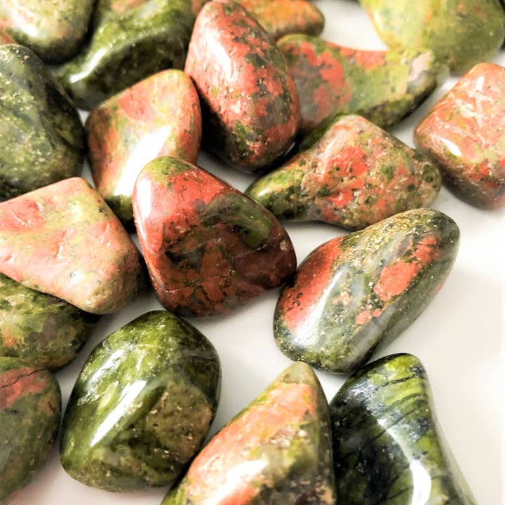 Tumbled Unakite for wholesale by Love, Sex, And Magic Co.