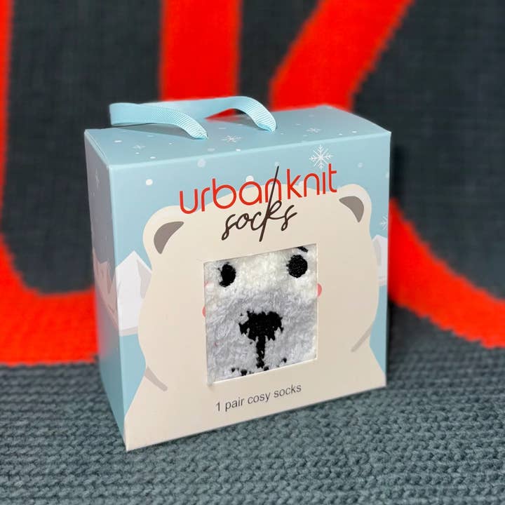 Coffret Cadeau Chaussettes Confort pour Femmes - Ours Polaire pour la vente par Urban Knit Slipper Socks & Gifts