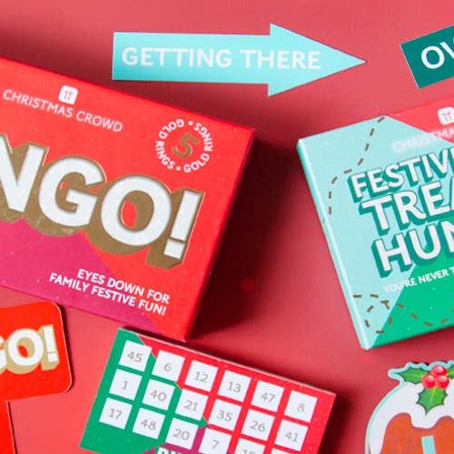 Talking Tables UK – wholesale Board game – Christmas Bingo Game | Stocking Fillers | Family Game |2