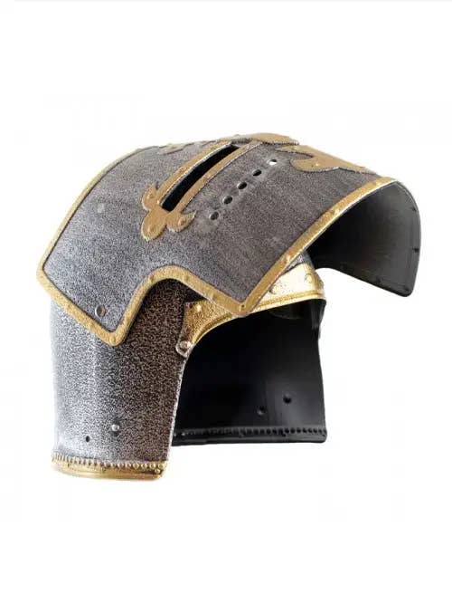 KALID MEDIEVAL - Vente Déguisement – enfant - CASQUE TEMPLIER AVEC VISIÈRE - ST945
