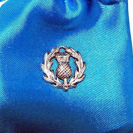 Scottish Thistle Pewter Pin Badge for wholesale by Pageant Pewter
