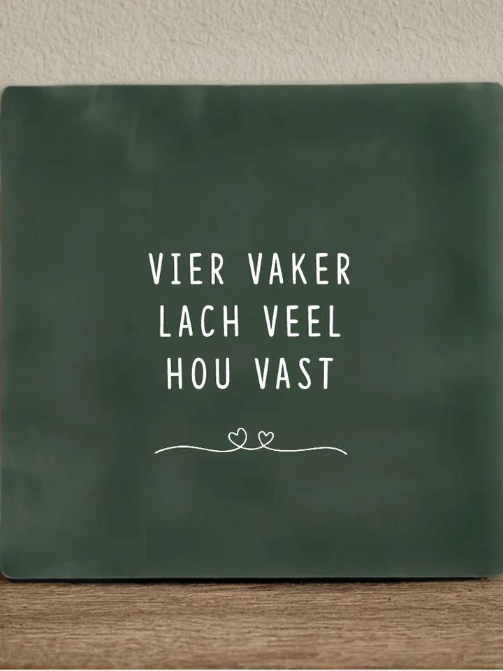 Tile four more often laugh a lot hold on - 10x10 cm for wholesale by Label2X B.V.