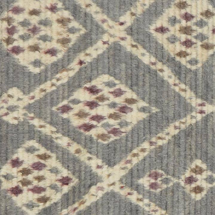 Eclectic Moroccan Connie Gray/Ivory Wool Rug - 3'11'' x 6'0'' for wholesale by Arshs Fine Rugs