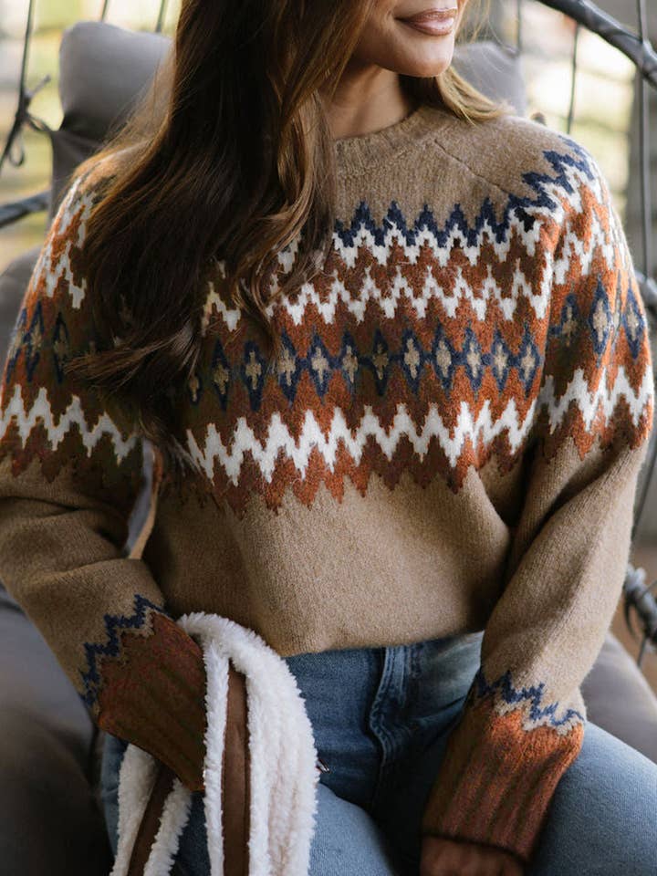 Aztec Colorblock Crewneck Sweater and other Purchase Wholesale aztec sweater. Free Returns & Net 60 Terms on Faire trending on Faire.