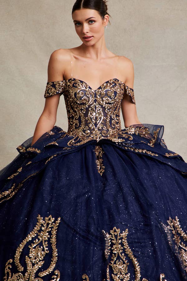 Babyfox Apparel - Wholesale Gown - Women's - Off Shoulder Sweetheart Embellished Quinceanera Ball Gown9