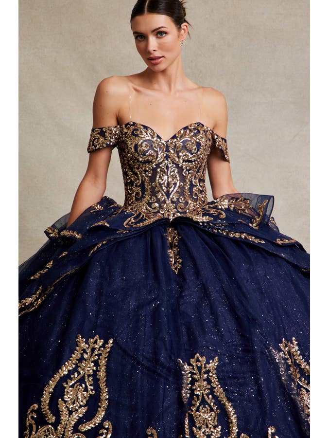 Babyfox Apparel - Wholesale Gown - Women's - Off Shoulder Sweetheart Embellished Quinceanera Ball Gown9