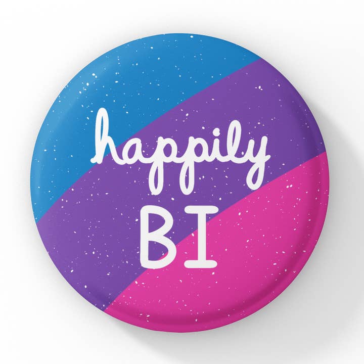 Pulsante felicemente bi per la vendita all'ingrosso da parte di Luck and Lavender Studio