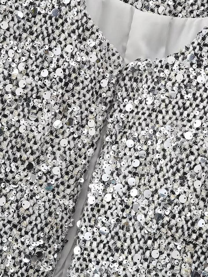 SILVER Sequin Embellished Jacket for wholesale on Faire4