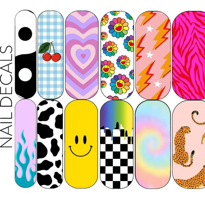 Calcomanías Mismatch 6 para venta al por mayor de DIPPY COW NAILS