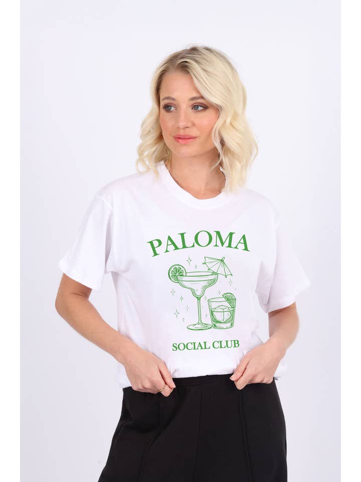 White Women Paloma Printed T-Shirt (Custom Pack) for wholesale on Faire