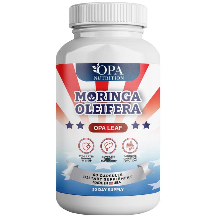 OPA Nutrition - Wholesale Oral Supplement/Vitamin - Moringa Capsules for Anti-Inflammatory, Energy, Immune