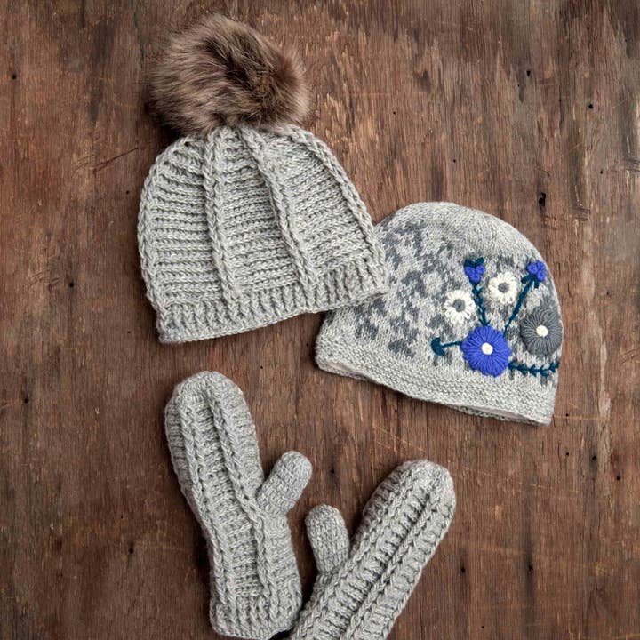 By Many Hands – wholesale Mittens – Women's – Brecken Pumice Crochet Mittens2