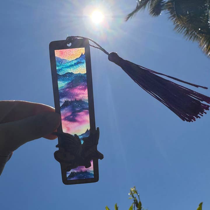 Art by Sharell - Wholesale Bookmark - Fantasy Dragon Bookmark | Wood & Acrylic Tassel Bookmark5