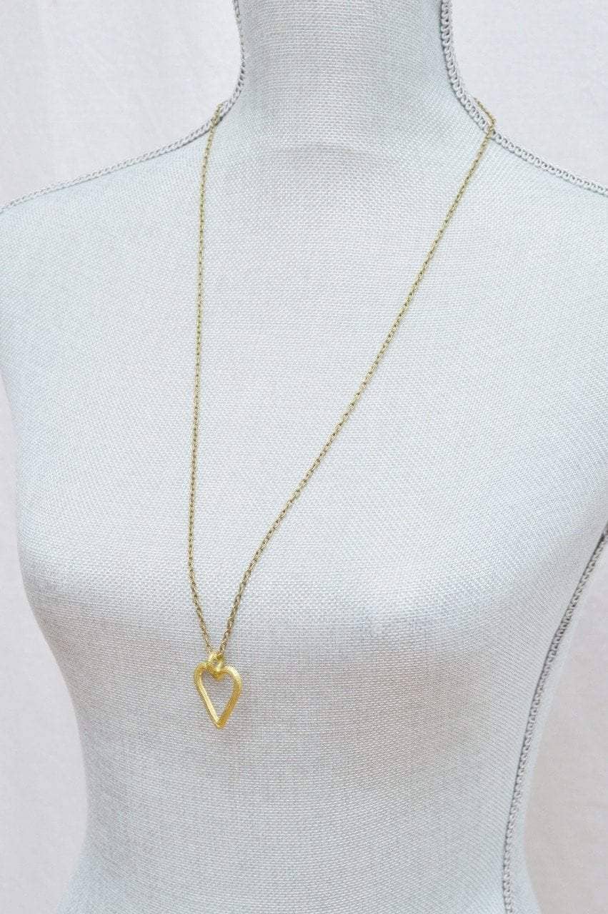Alora Boutique Inc. - Wholesale Pendant/Charm Necklace - Akoma | Heart Pendant Necklace | Recycled Brass8