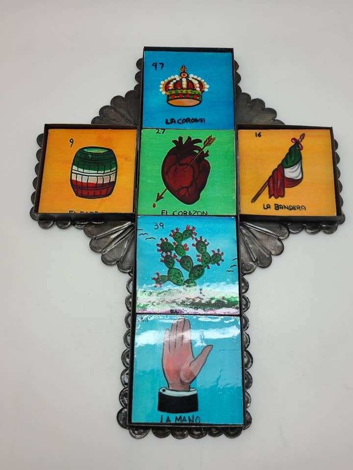 MXSQC1LT- Loteria Picture Cross Small for wholesale by Contreras Designs