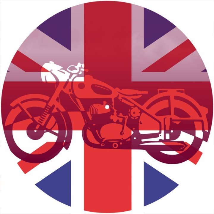 Slipmat 12"/ 7" voor platenspelers - Flag Brit Bike 1 voor wholesale door Phatmatz