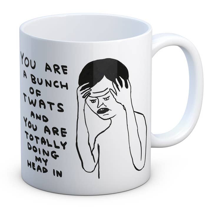 Mug Cadeau Drôle David Shrigley - Bande de Connards pour la vente par David Shrigley x Brainbox Candy
