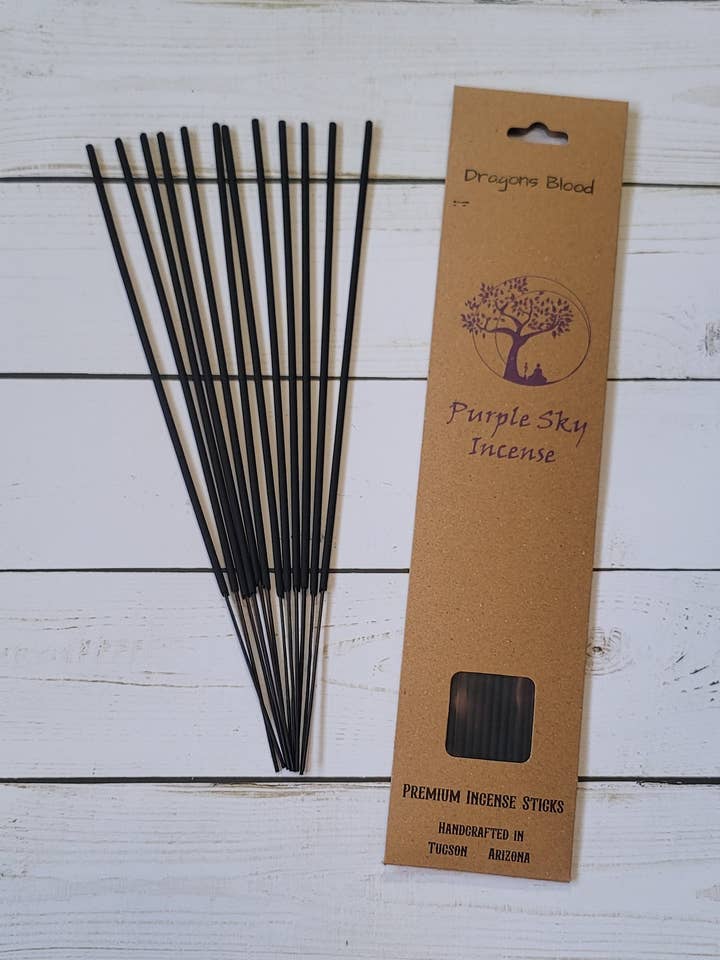 Dragons Blood ~ Natural Incense Sticks ~ 12 Sticks for wholesale by Purple Sky Incense