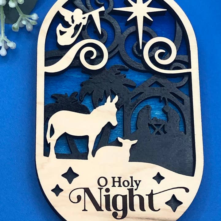 Oh Holy Night Manger Ornament for wholesale by Rag Crazy Creates