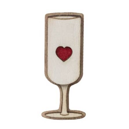 Broche vin blanc pour la vente par Bewooden