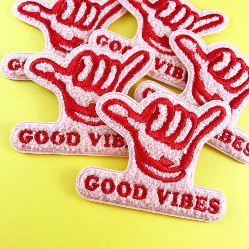 Unexpected Flair - Wholesale Patch - Good Vibes Iron On Chenille Patch1