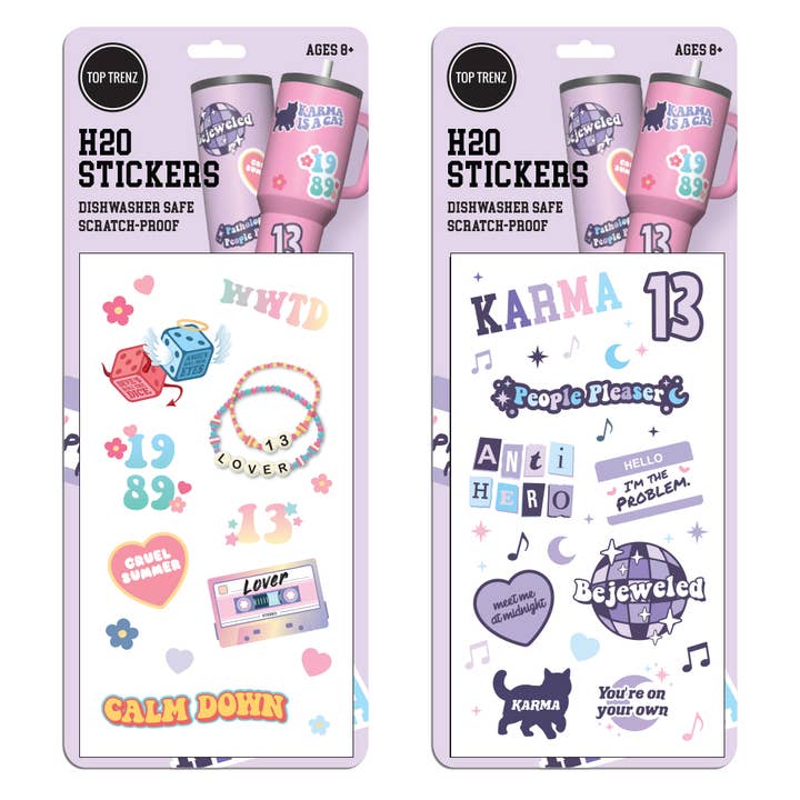 Top Trenz Inc - Wholesale Sticker - H20 Flask Vinyl Sticker Sheet - ERAS Edition