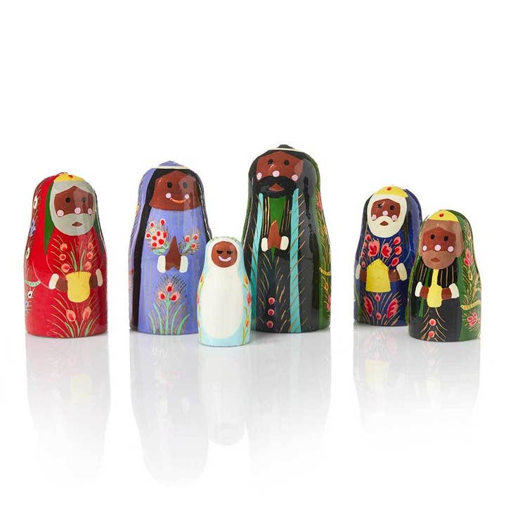 Paizale Kashmiri Christmas Nativity Set for wholesale by SERRV International