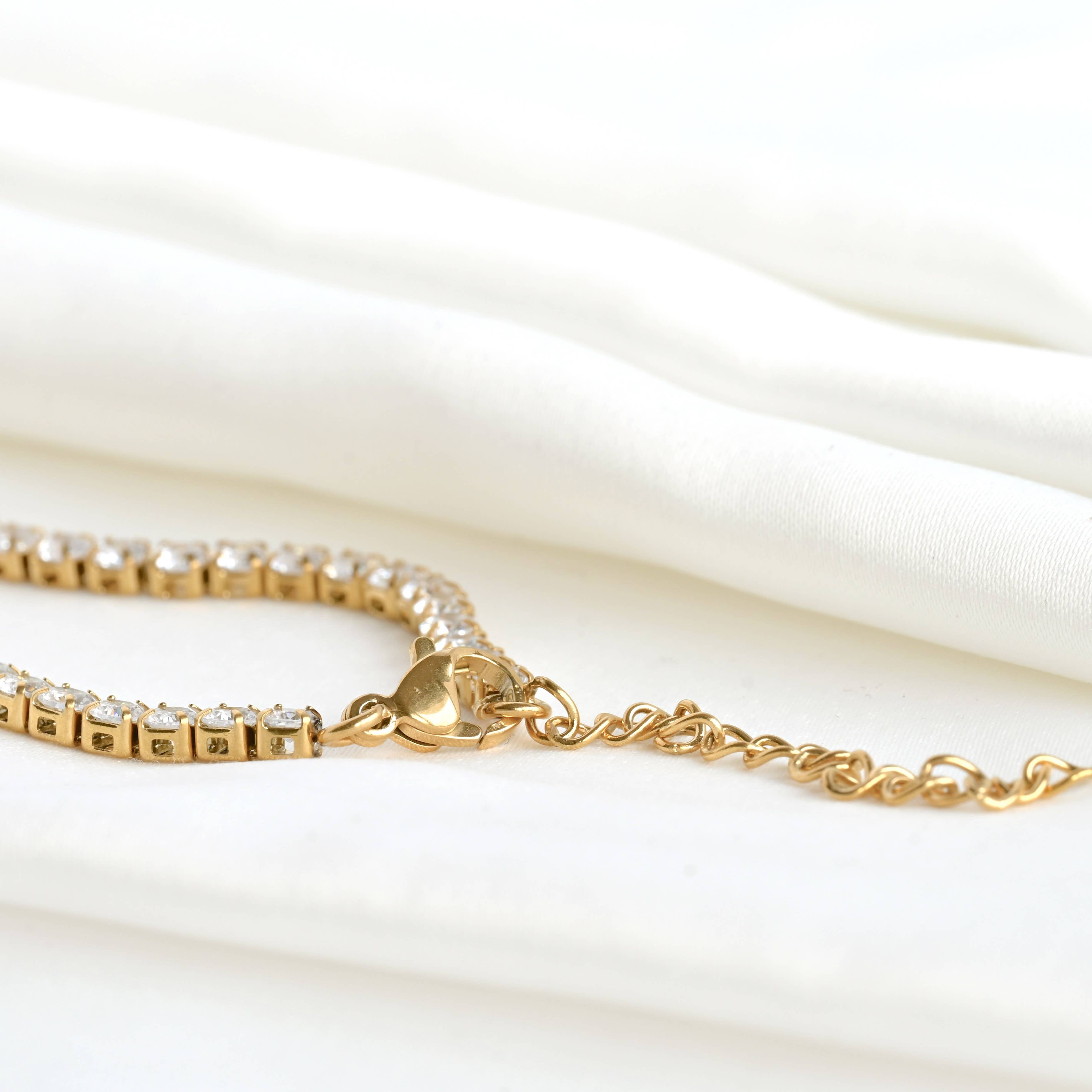 Blueyejewelry - Wholesale Tennis Bracelet - Tennis Chain Bracelet - Tarnish-free CZ Diamond Bracelet 12