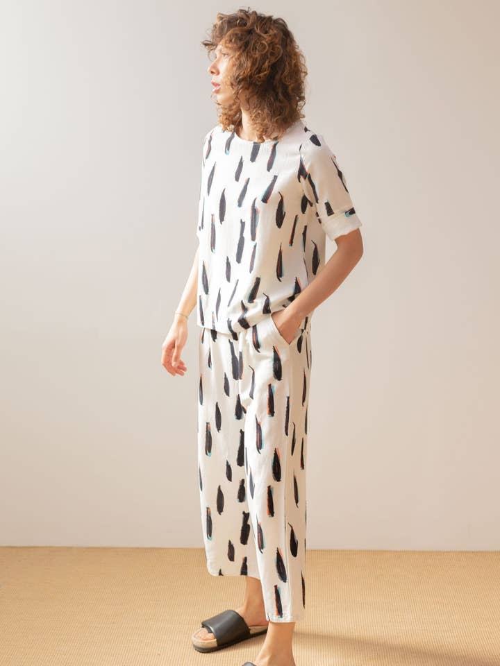 PAN Producto Básico - Wholesale Coat - Women's - Printed raw trousers4