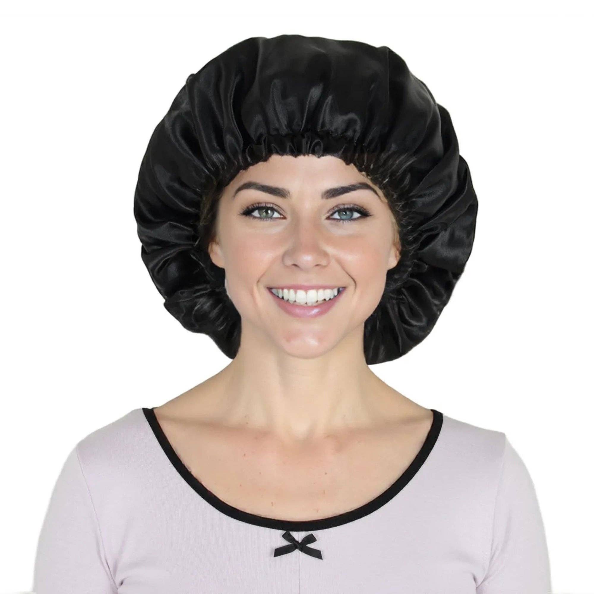 AK Brand – wholesale Sleep cap / bonnet – women's – Silk Sleep Bonnet Adjustabl Elastic Band Hair Protection Cap6