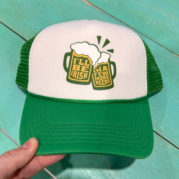 I'll Be Irish Trucker | St Patricks Day | St. Pattys | Lucky for wholesale by Vibes Hat Company