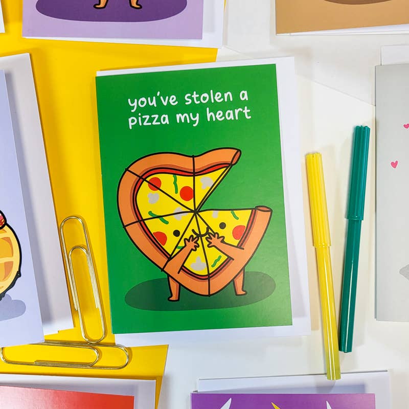 The Playful Indian – Engroshandel Kærlighedskort – En Pizza My Heart Card1