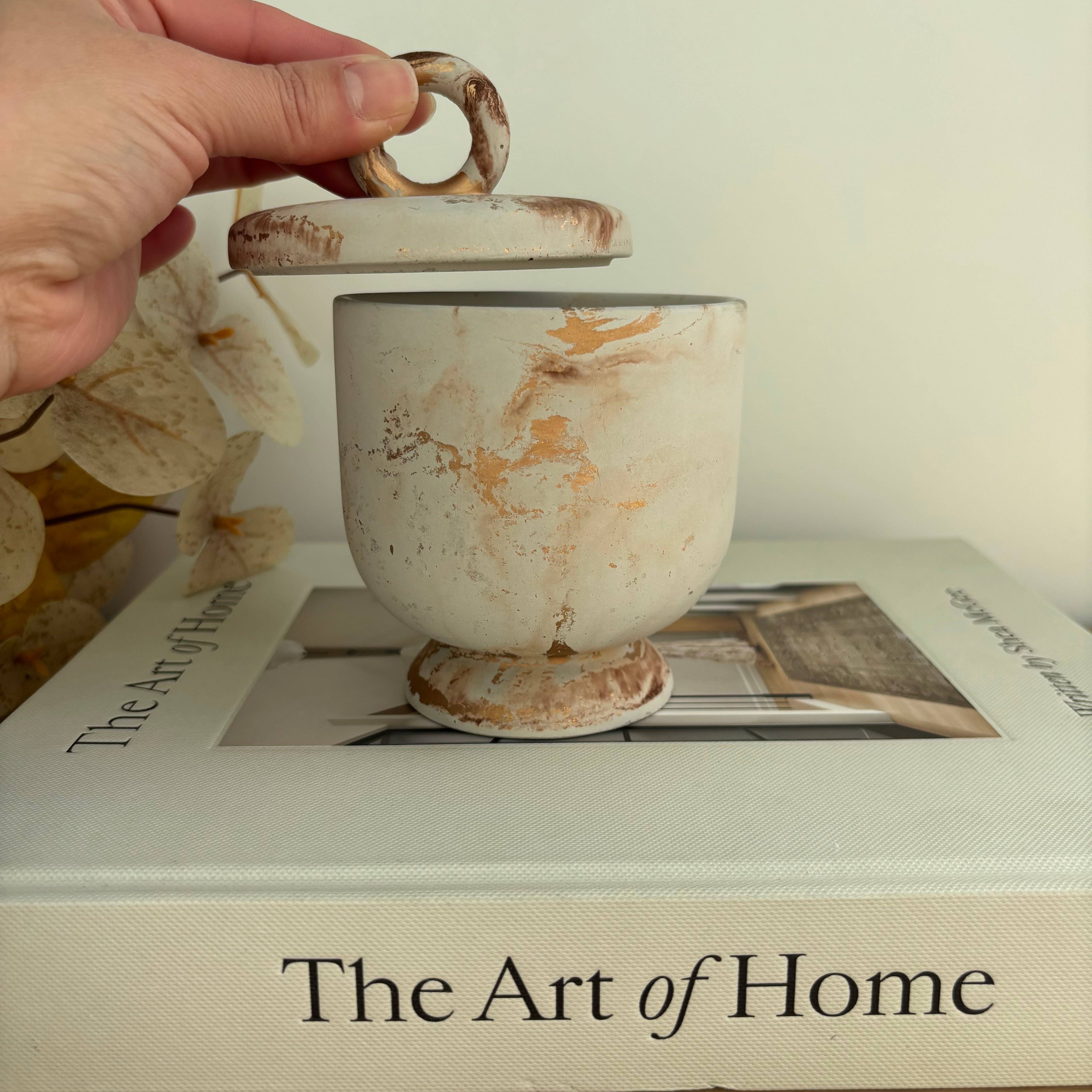 Fancy Concrete - Vendita all'ingrosso Barattoli decorativi - Calista vaso in cemento | Portacotone8