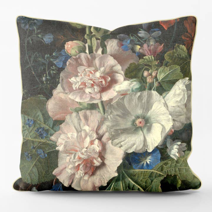 Malvarosa e altri fiori in un vaso - Jan Van Huysum per la vendita all'ingrosso da parte di ART CUSHIONS