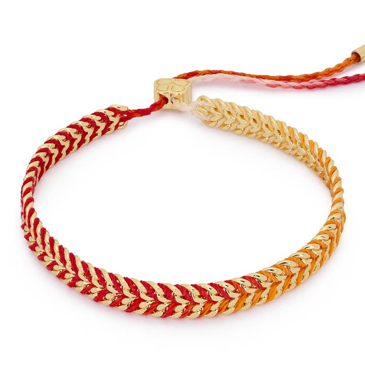 Pulsera de la Amistad Trenzada Iztac Gold Sunset para venta al por mayor de Boho Betty